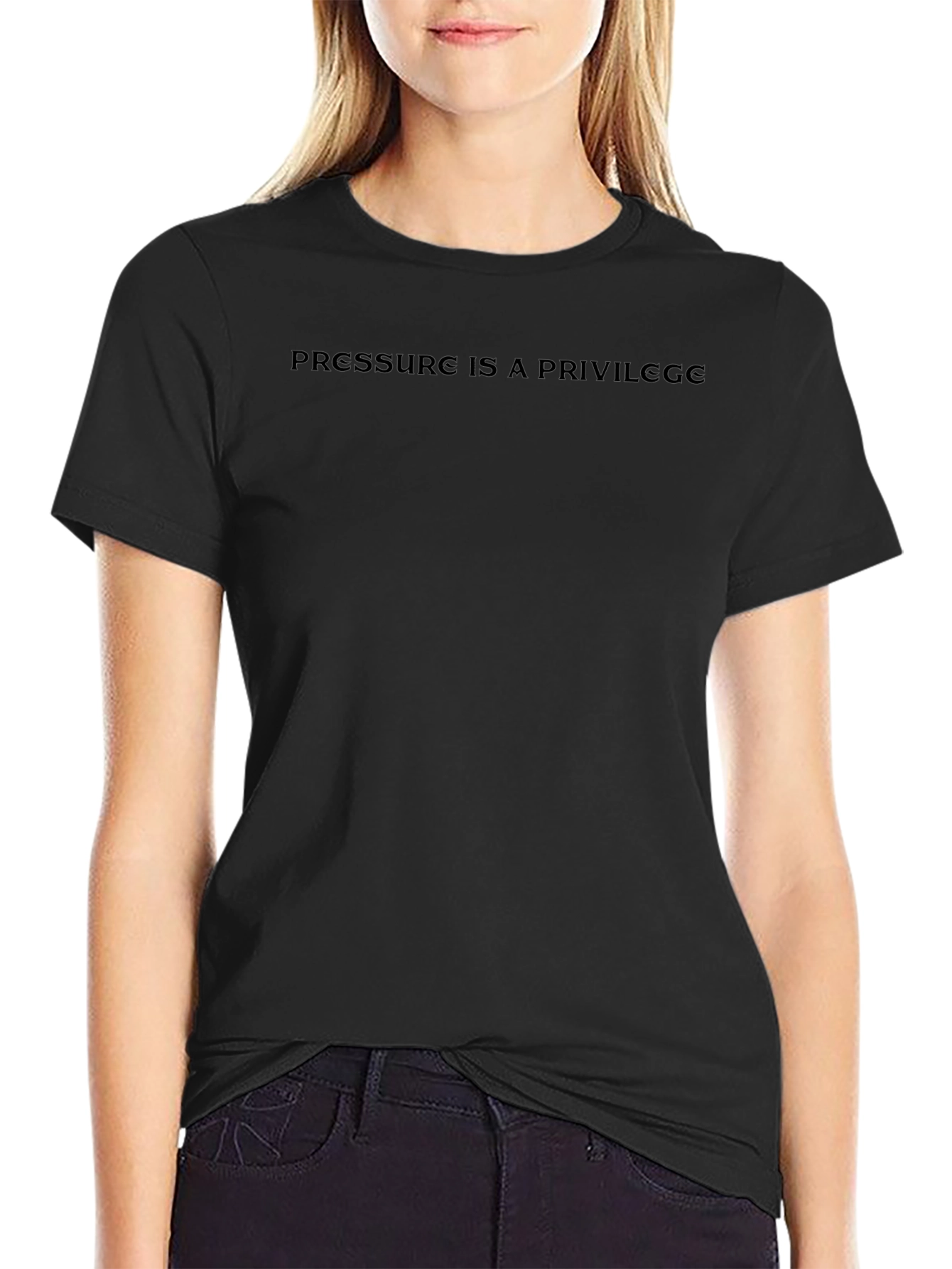 Pressure Is A Privilege Black Graphic Tee