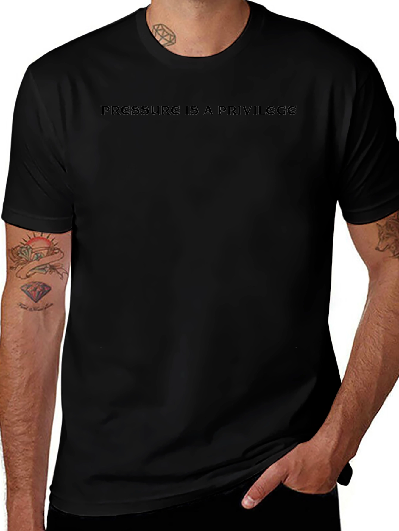 Pressure Is A Privilege Black Graphic Tee