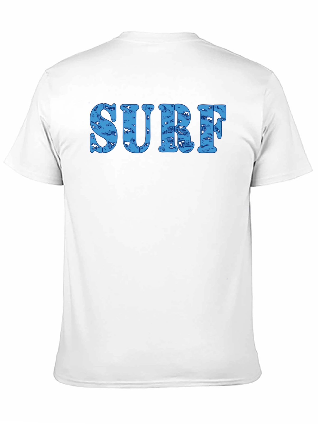 Surf Distressed Print Crew Neck T-Shirt
