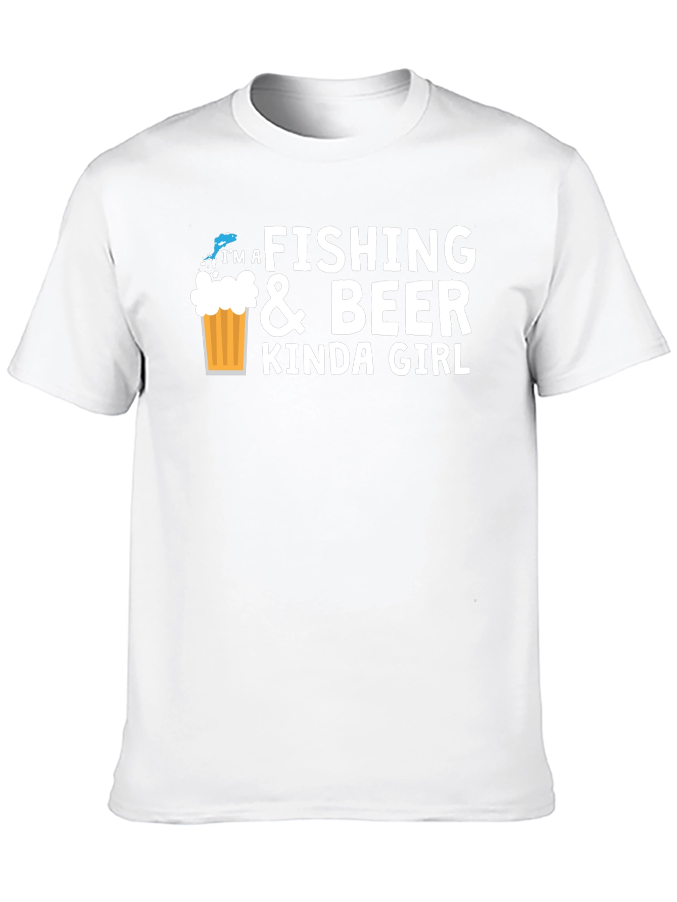 Fishing & Beer Kinda Girl Black Graphic Tee