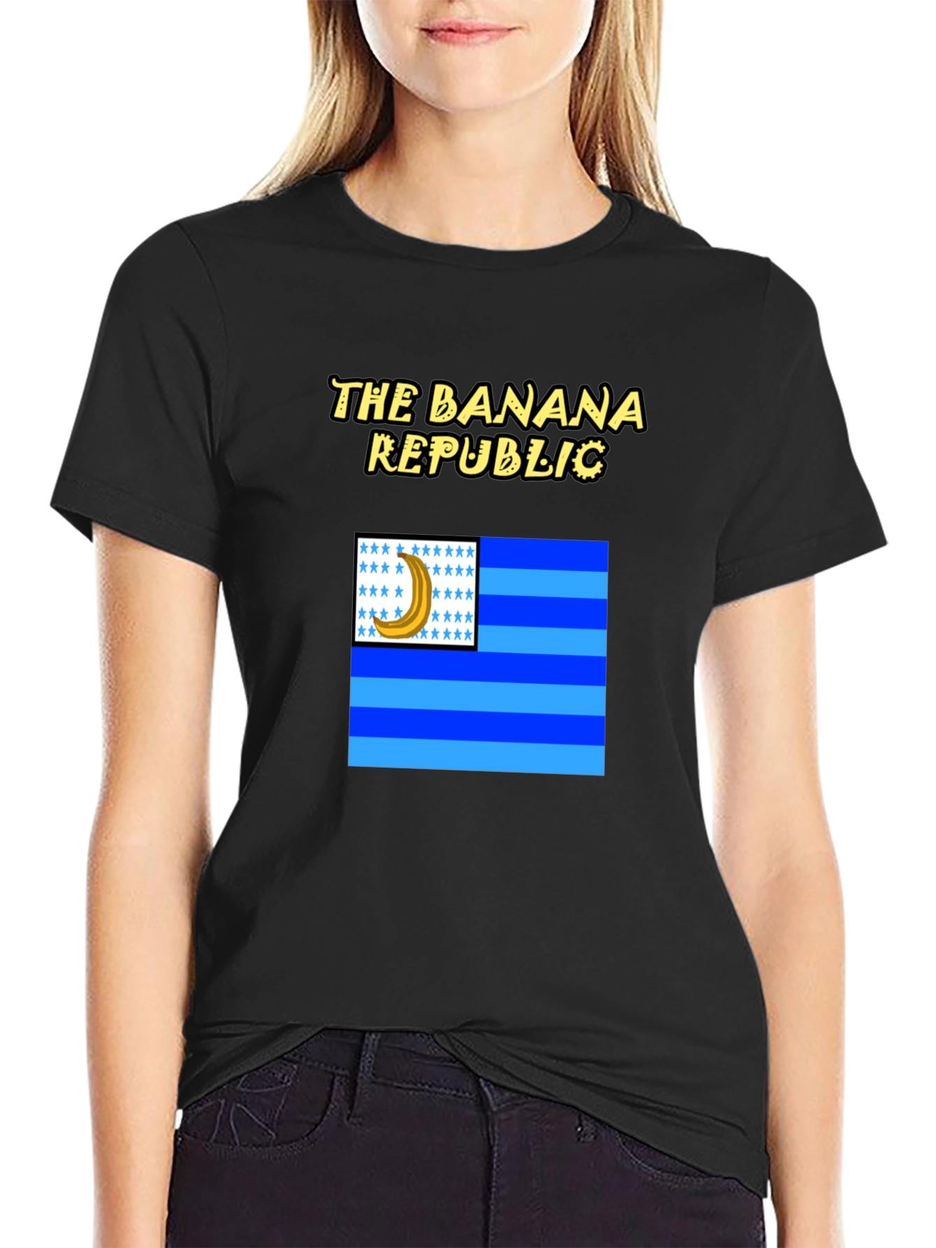 Banana Republic Graphic T-Shirt - Black