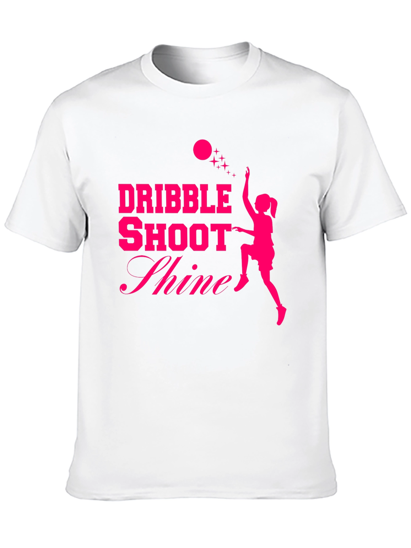 Dribble Shoot Shine Womens Basketball T-Shirt