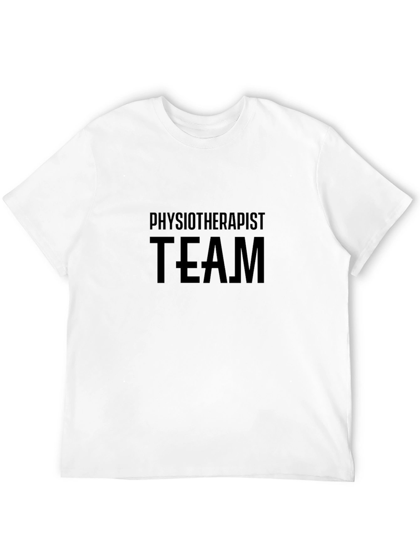 Physiotherapist Team Tee - Black Crew Neck T-Shirt