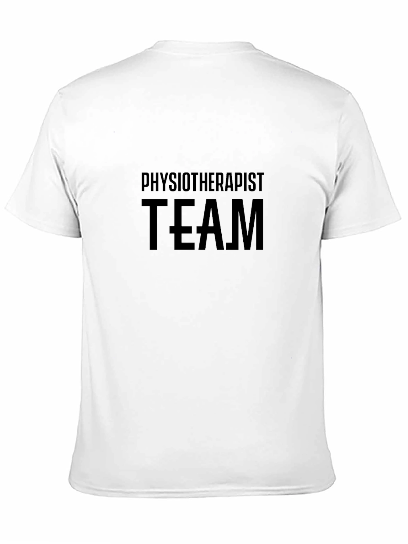 Physiotherapist Team Tee - Black Crew Neck T-Shirt