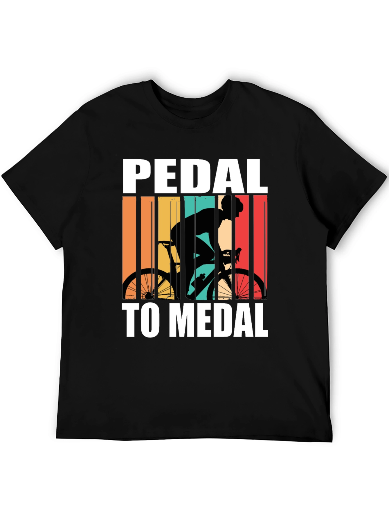 Pedal to Medal Cycling T-Shirt - Retro Design