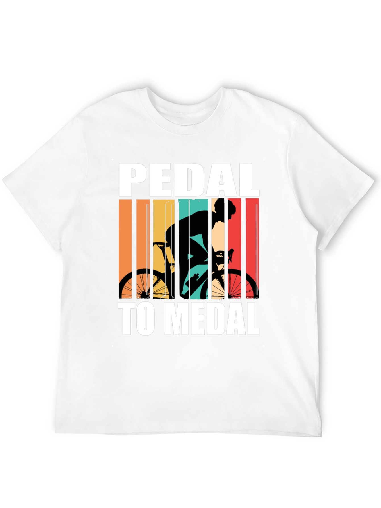 Pedal to Medal Cycling T-Shirt - Retro Design