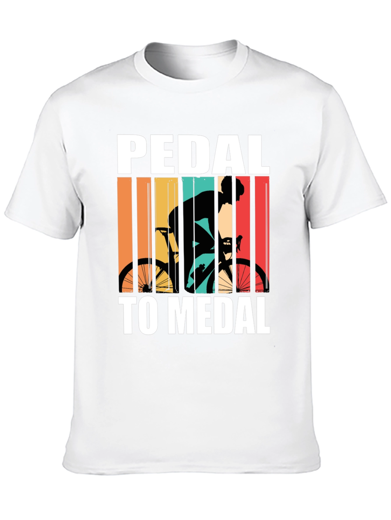 Pedal to Medal Cycling T-Shirt - Retro Design