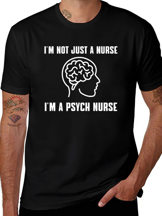 Psych Nurse T-Shirt - Brain Graphic Tee