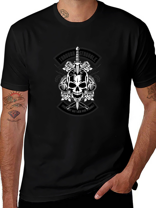 Skull & Sword Graphic T-Shirt - Mens Black Tee
