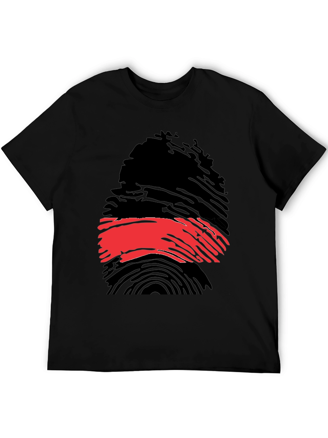 Fingerprint Flag Graphic Tee - Soft Cotton Blend