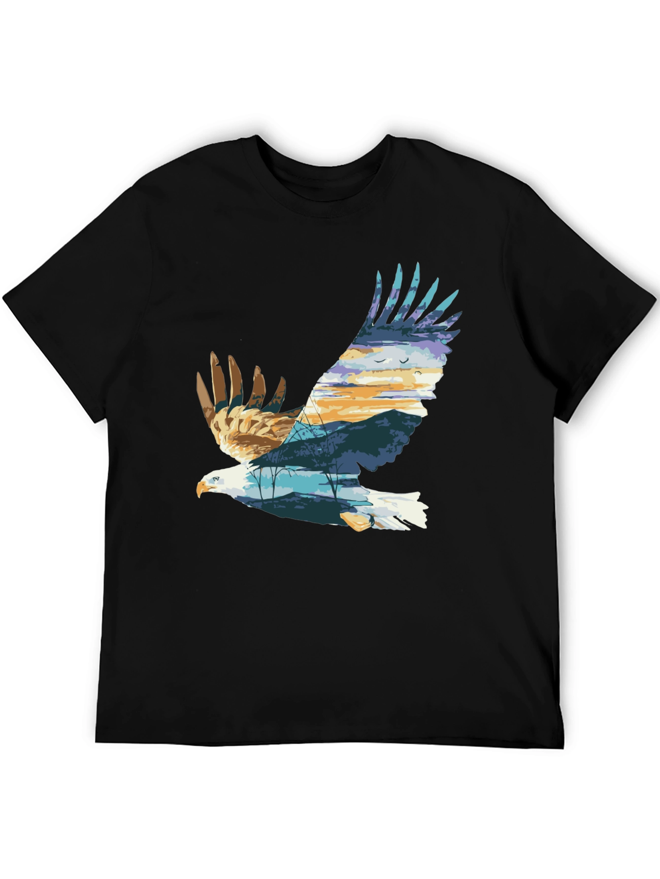 Eagle Nature Graphic T-Shirt | Mens Black Tee