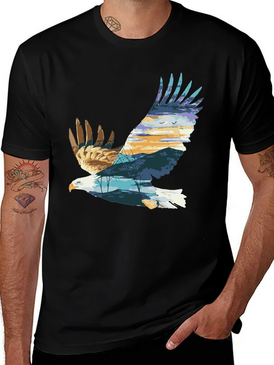Eagle Nature Graphic T-Shirt | Mens Black Tee