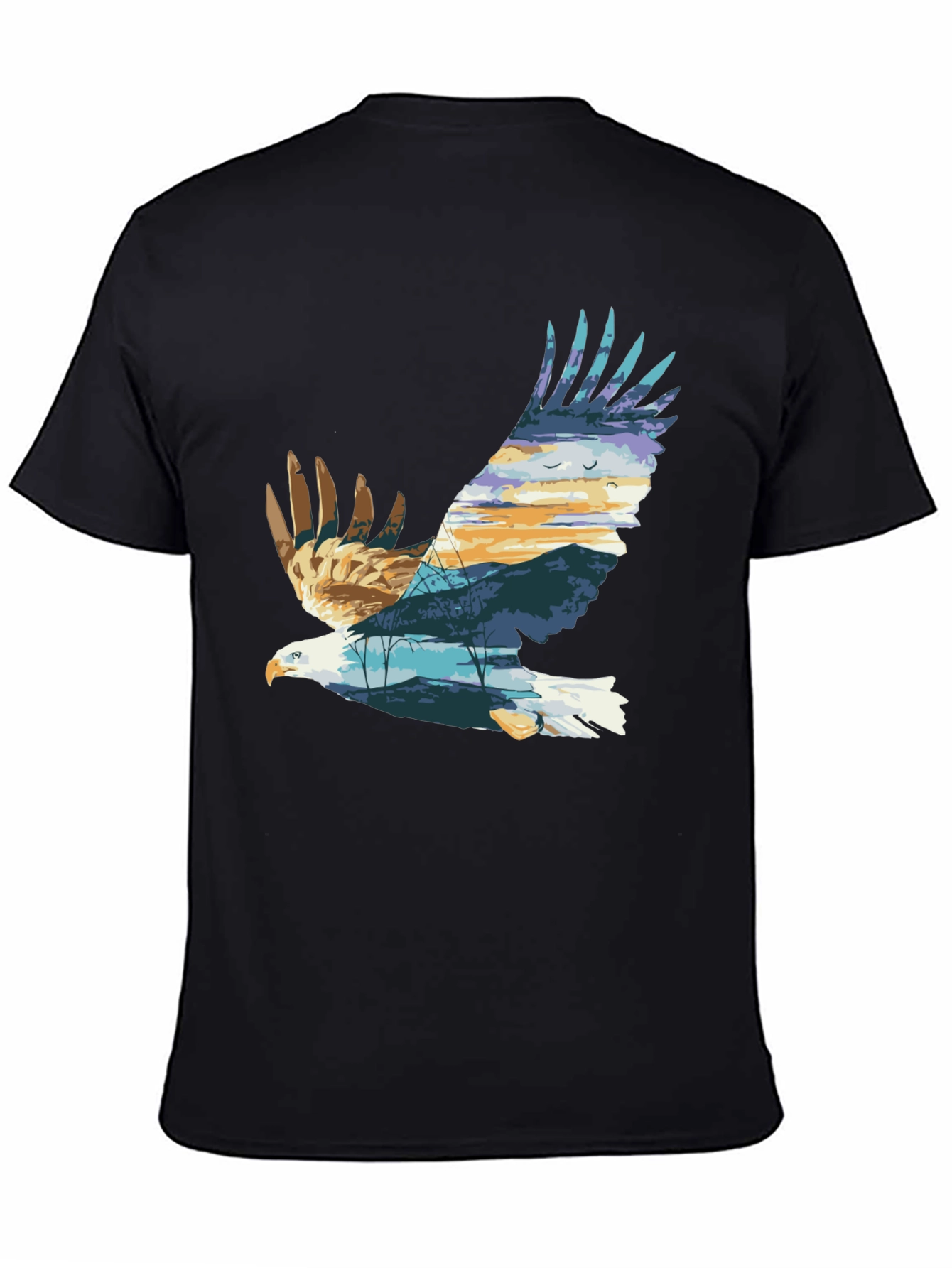 Eagle Nature Graphic T-Shirt | Mens Black Tee