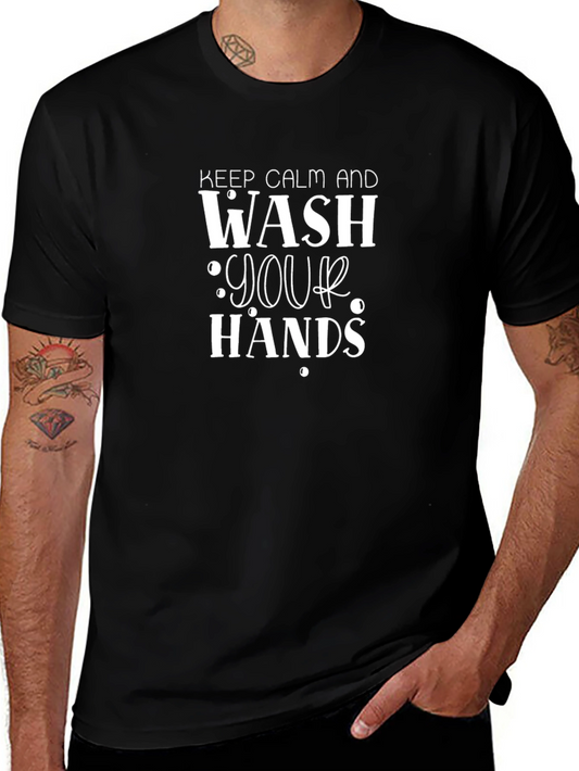 Keep Calm & Wash Your Hands Graphic Tee