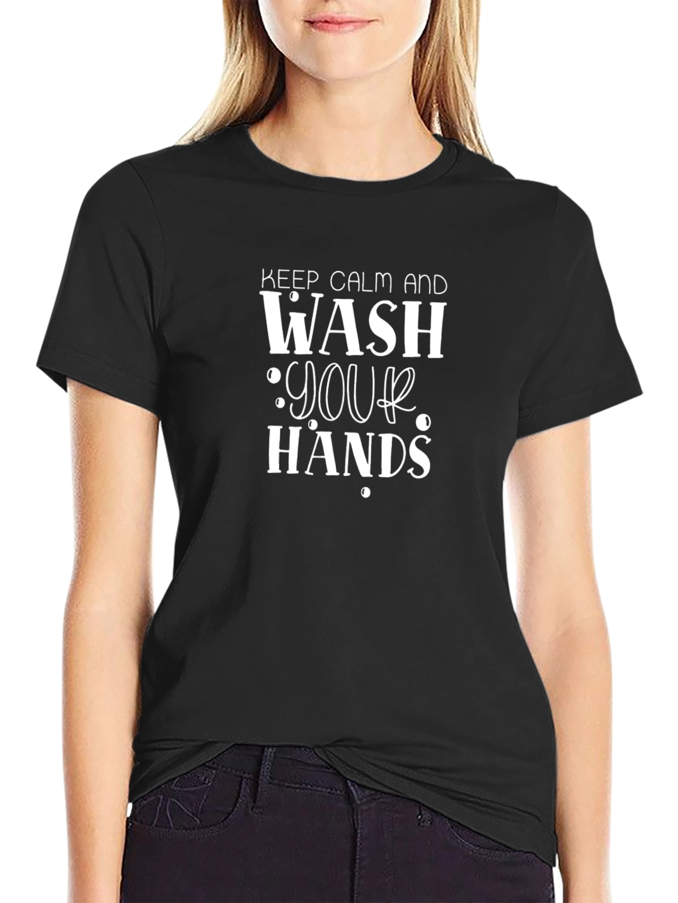 Keep Calm & Wash Your Hands Graphic Tee