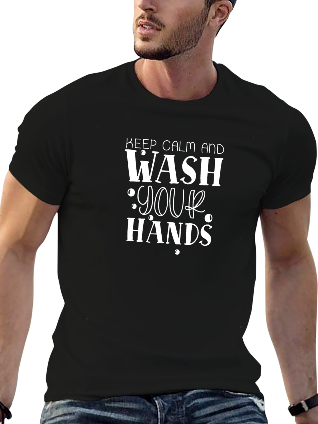 Keep Calm & Wash Your Hands Graphic Tee