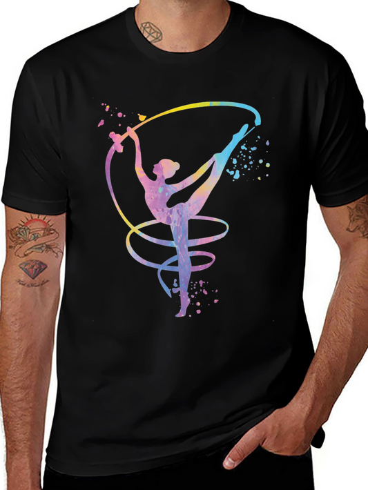 Gymnast Ribbon Black T-Shirt