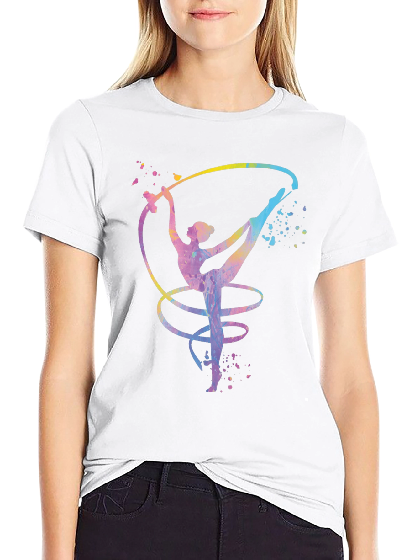 Gymnast Ribbon Black T-Shirt