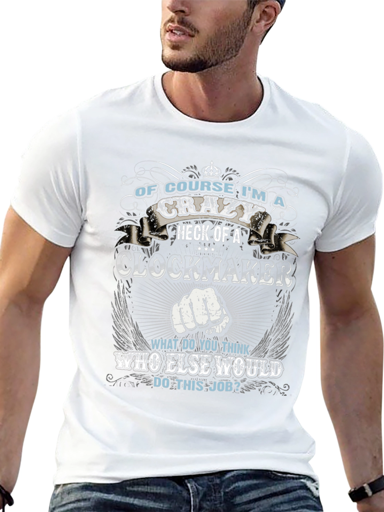 Crazy Clockmaker T-Shirt - Novelty Graphic Tee