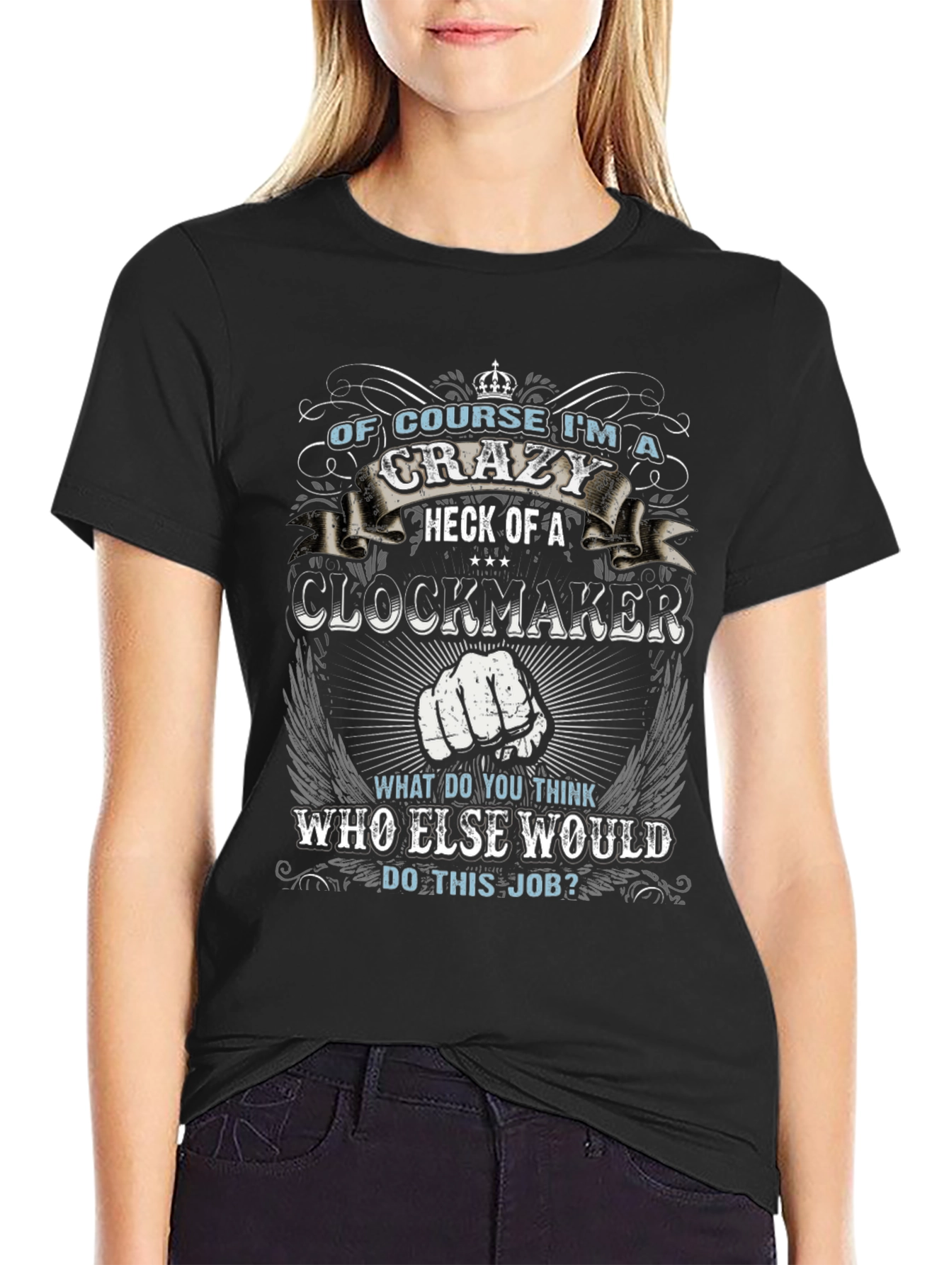 Crazy Clockmaker T-Shirt - Novelty Graphic Tee