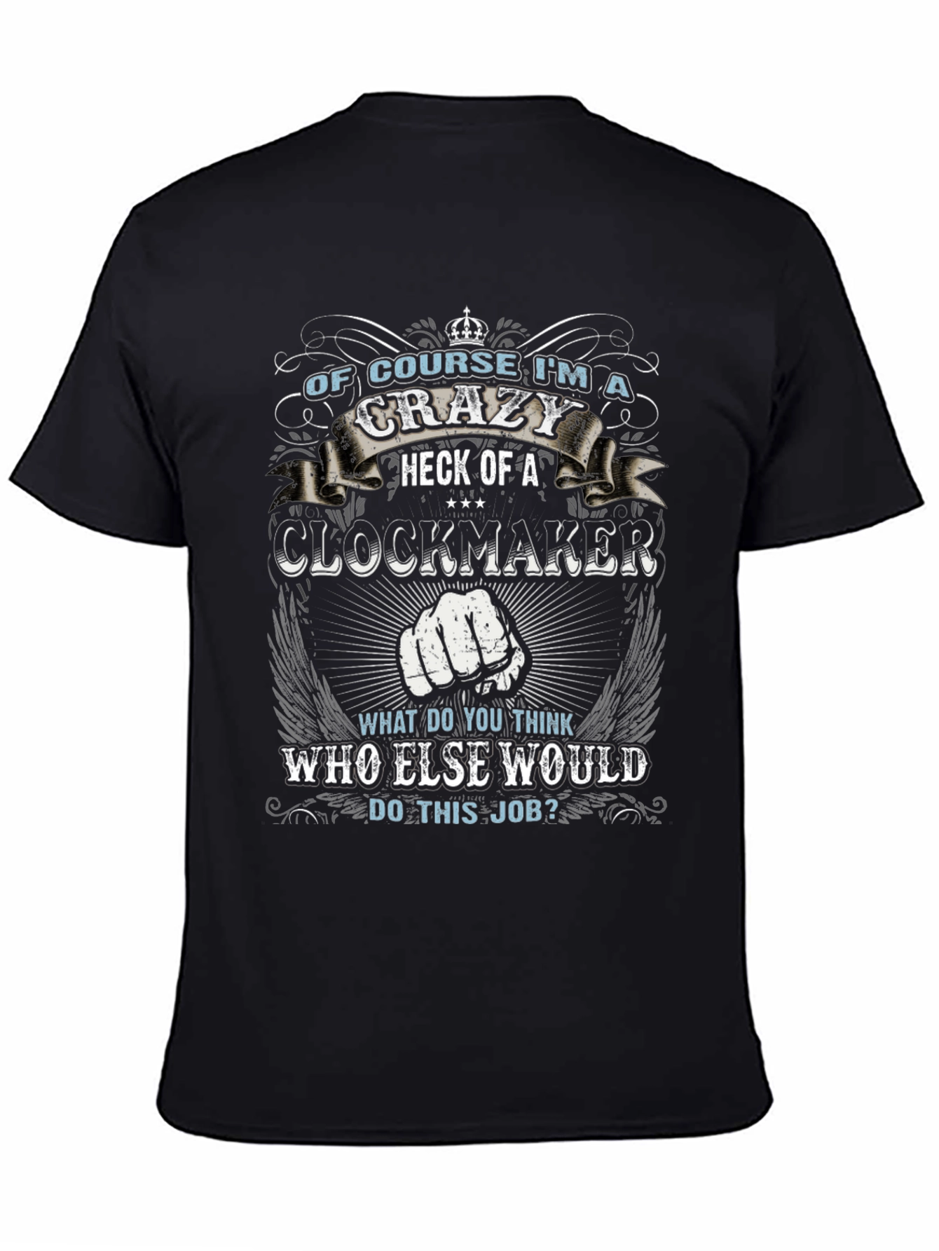 Crazy Clockmaker T-Shirt - Novelty Graphic Tee