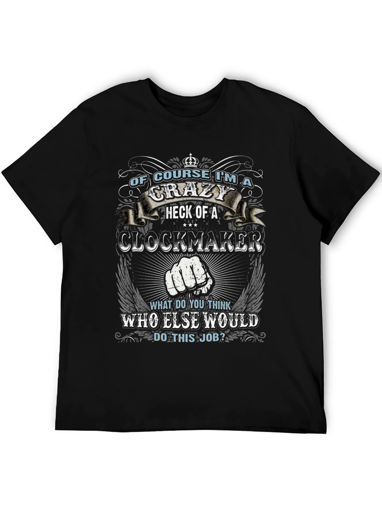 Crazy Clockmaker T-Shirt - Novelty Graphic Tee
