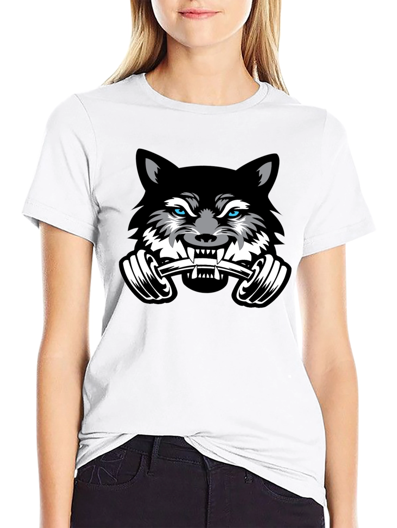 Wolf Gym T-Shirt - Black - Weightlifting Beast