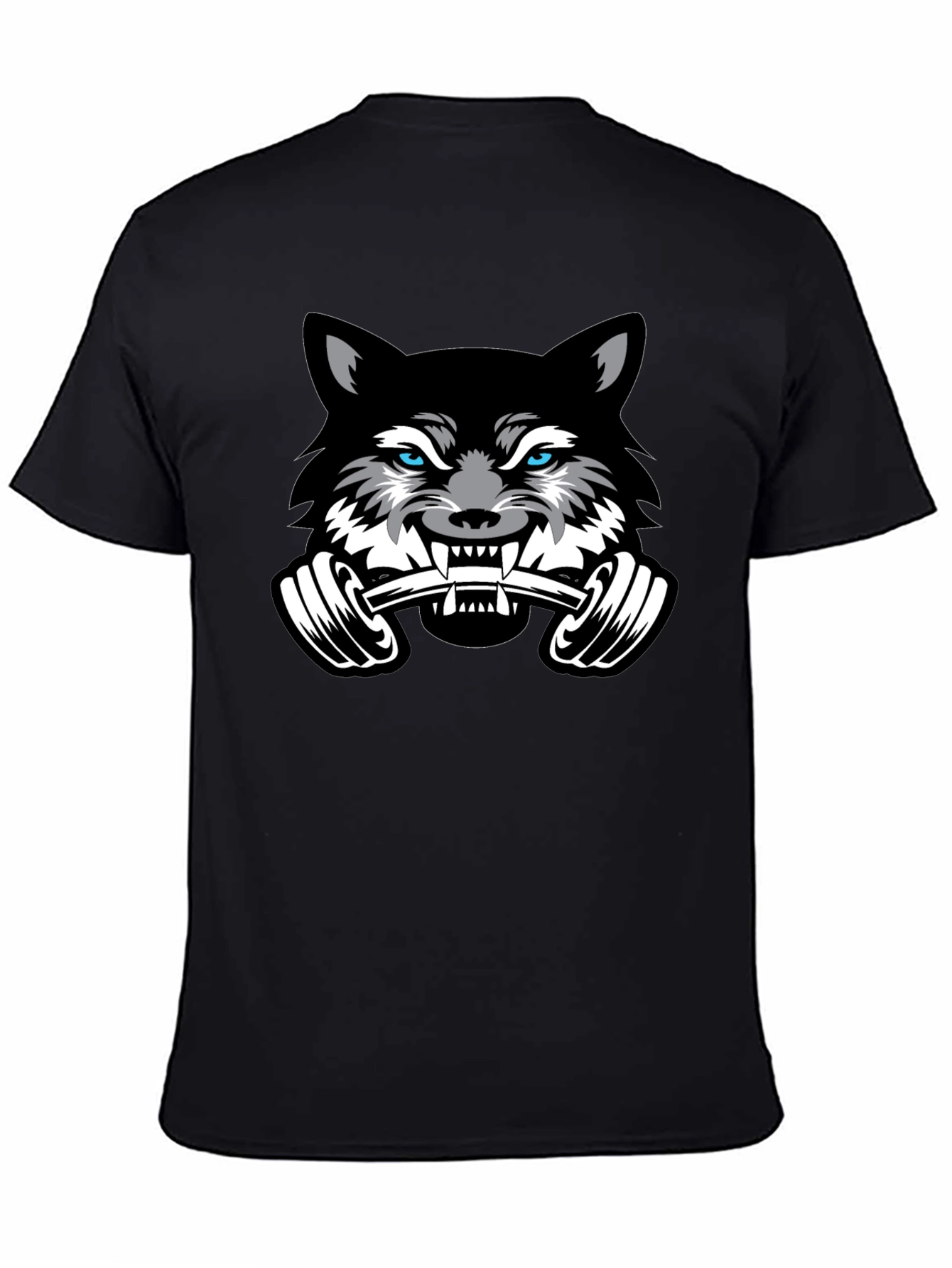 Wolf Gym T-Shirt - Black - Weightlifting Beast