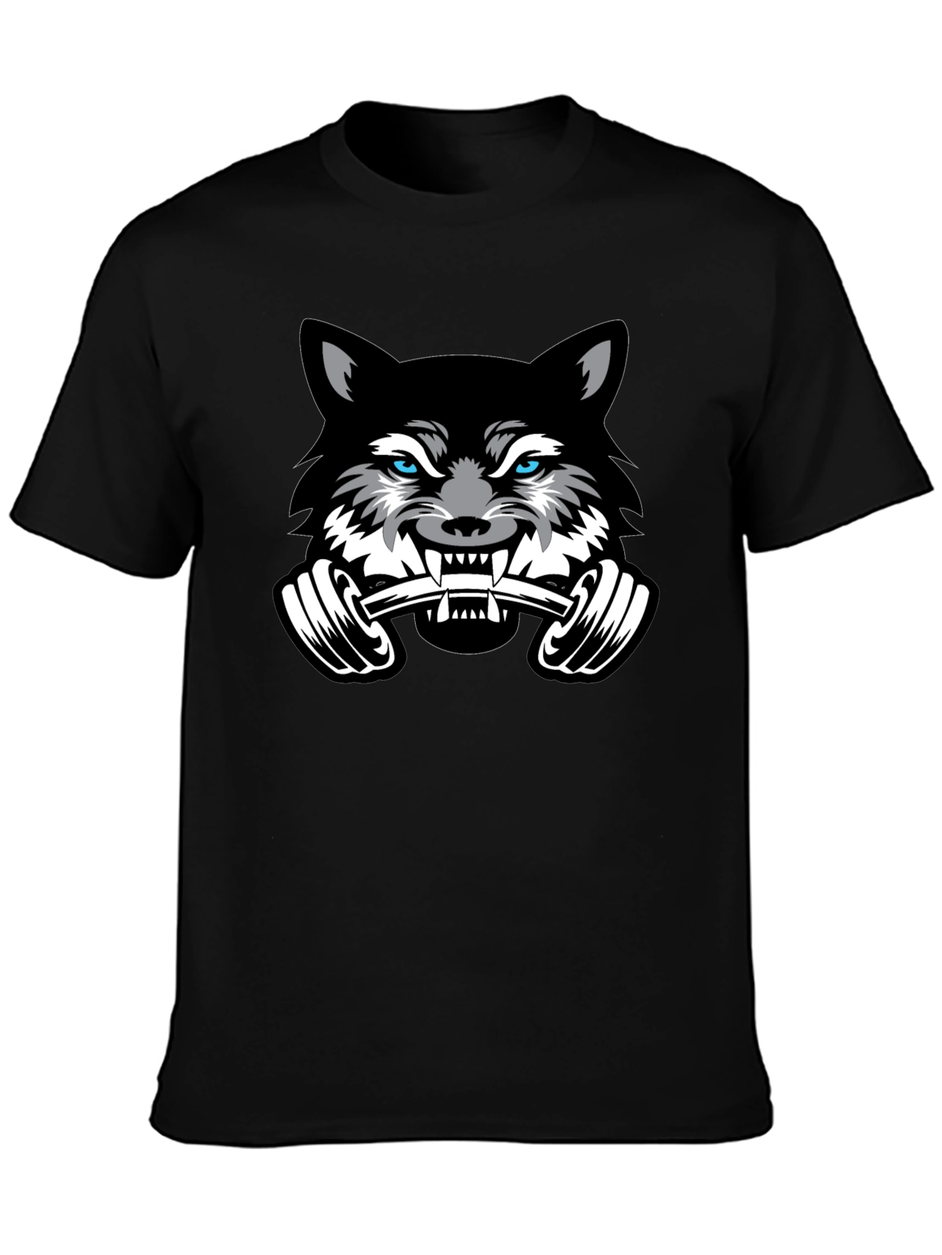 Wolf Gym T-Shirt - Black - Weightlifting Beast