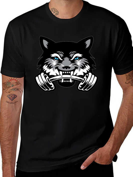 Wolf Gym T-Shirt - Black - Weightlifting Beast