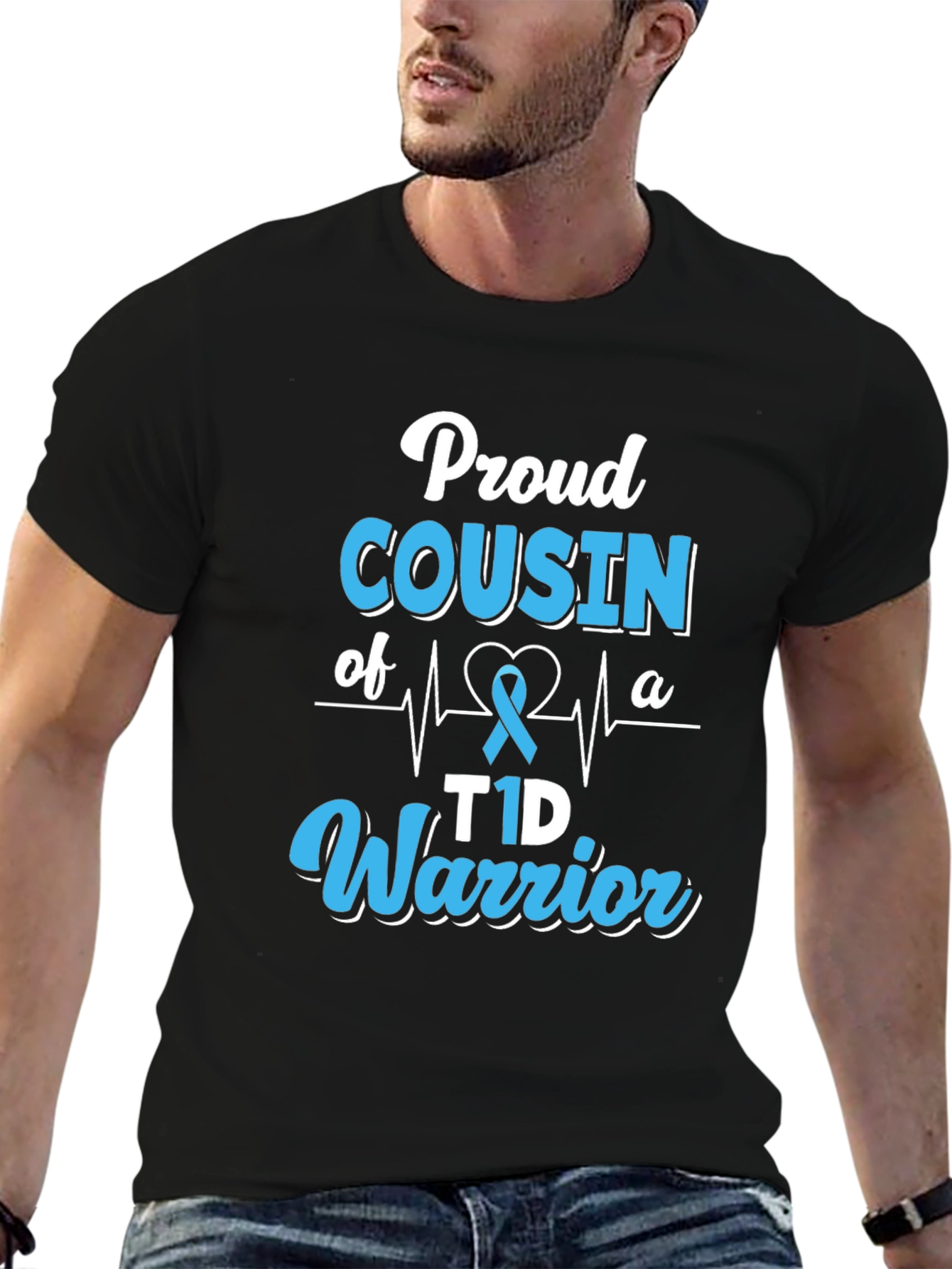 Proud Cousin of a T1D Warrior Graphic T-Shirt