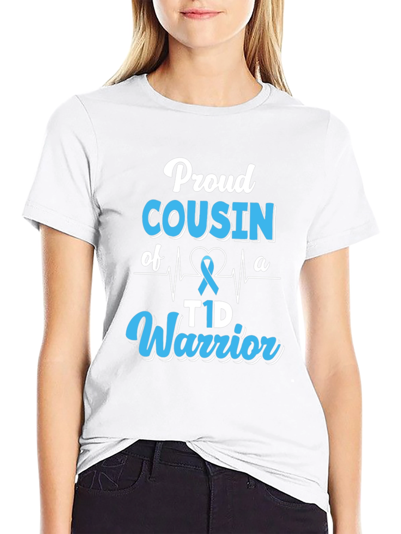 Proud Cousin of a T1D Warrior Graphic T-Shirt