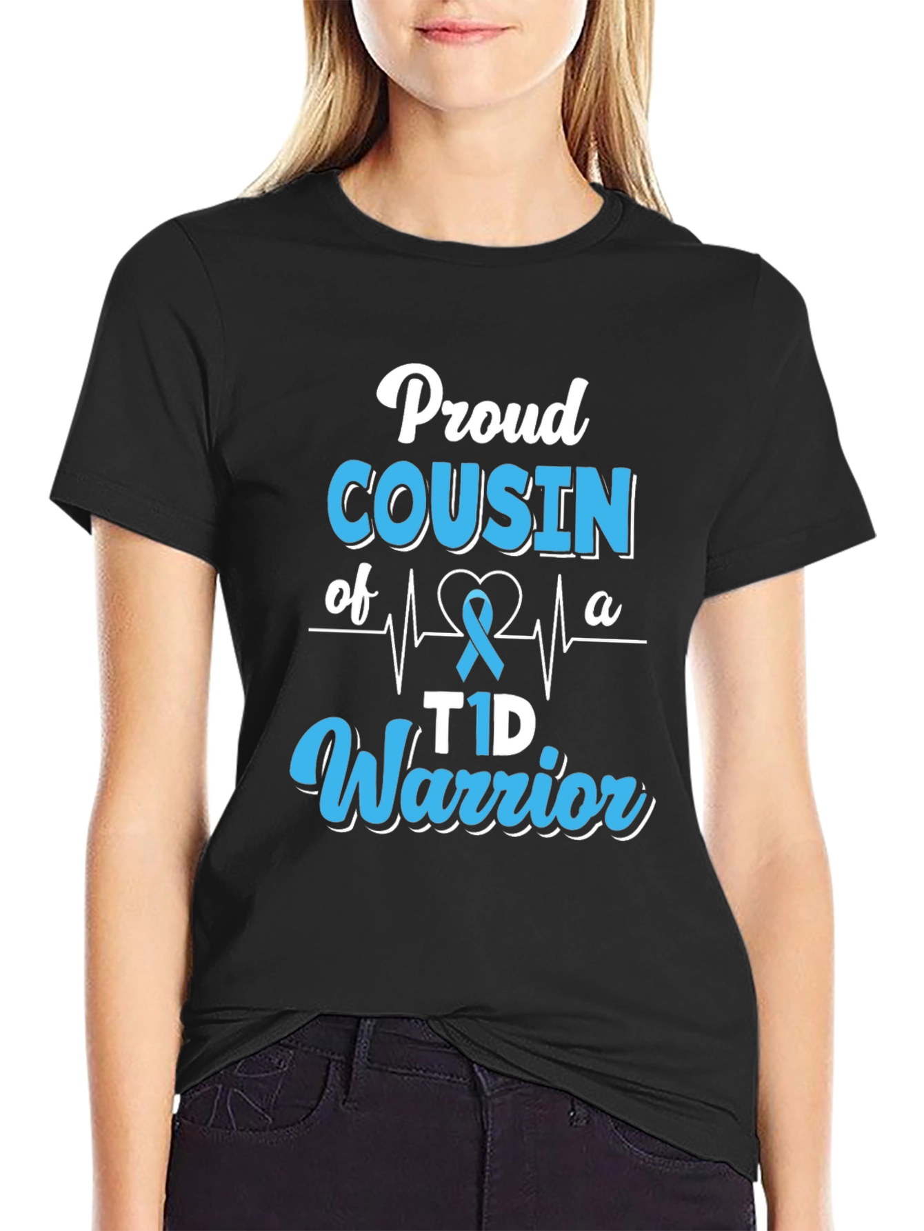 Proud Cousin of a T1D Warrior Graphic T-Shirt