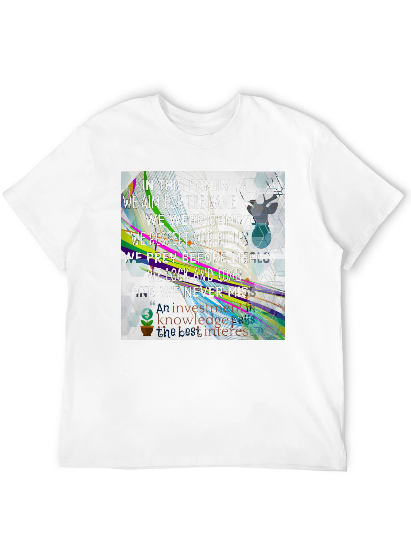 Family Hunting T-Shirt - Camo Rifles Never Miss