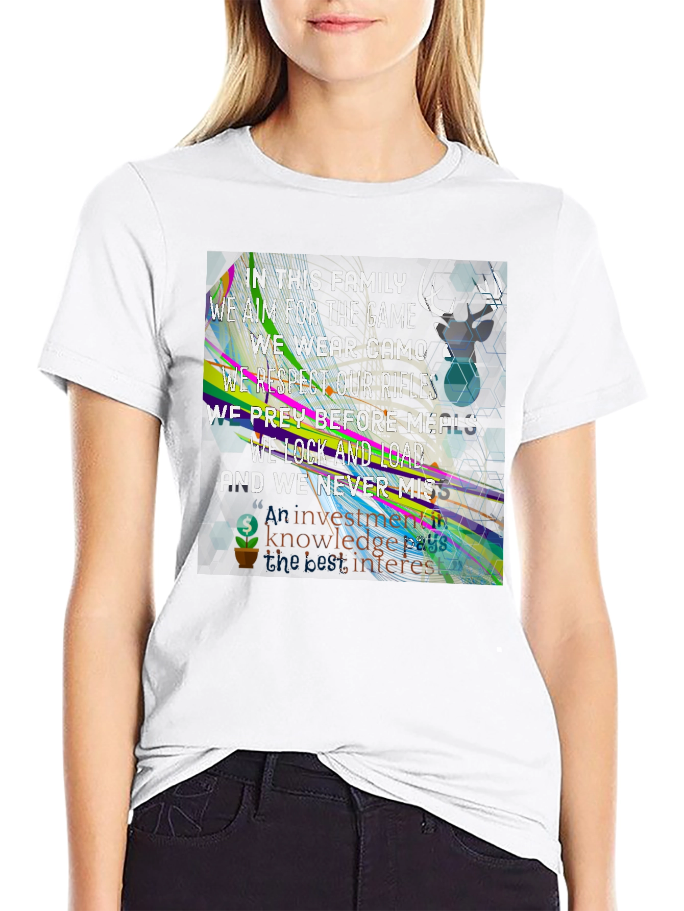 Family Hunting T-Shirt - Camo Rifles Never Miss