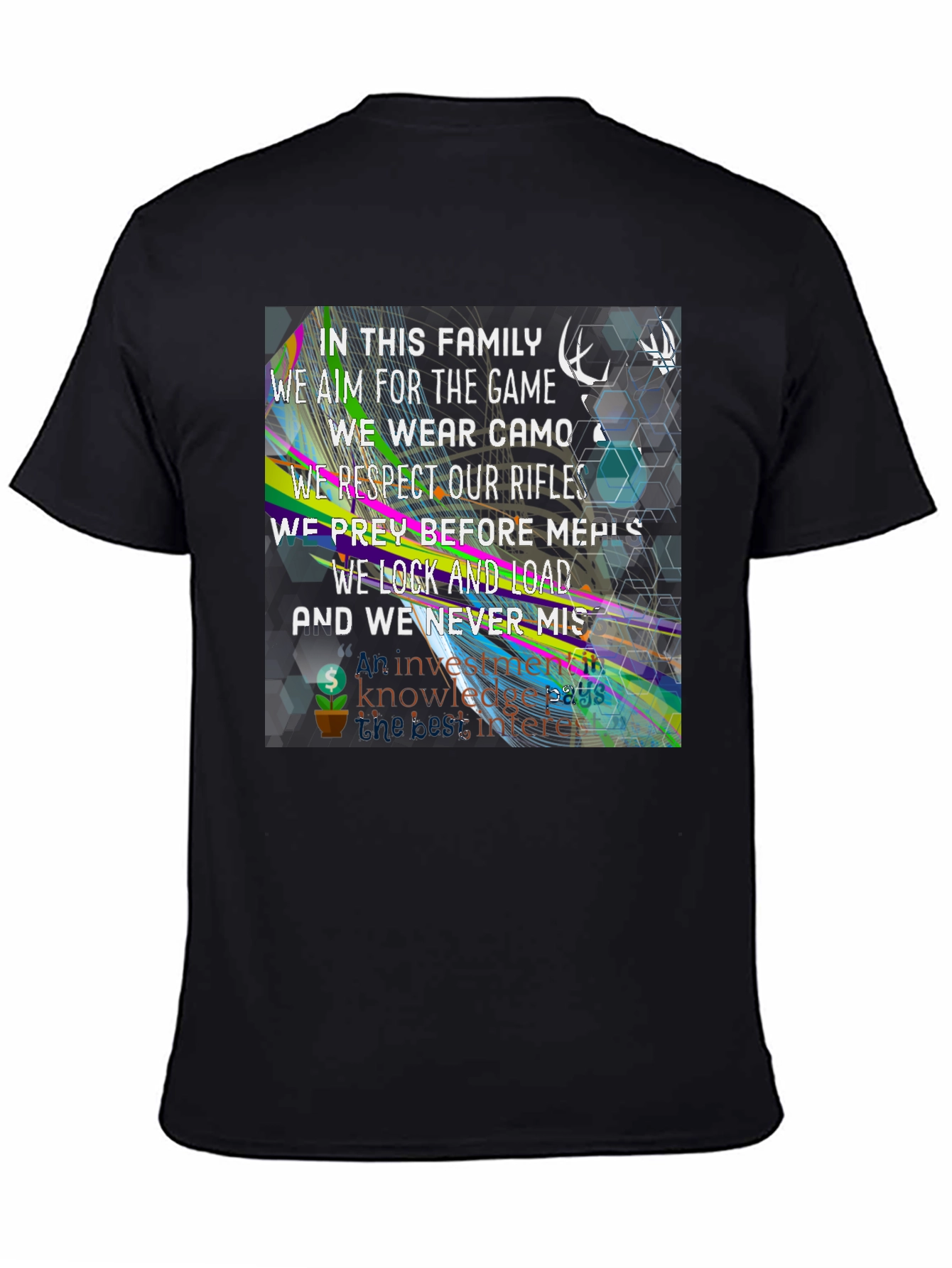 Family Hunting T-Shirt - Camo Rifles Never Miss