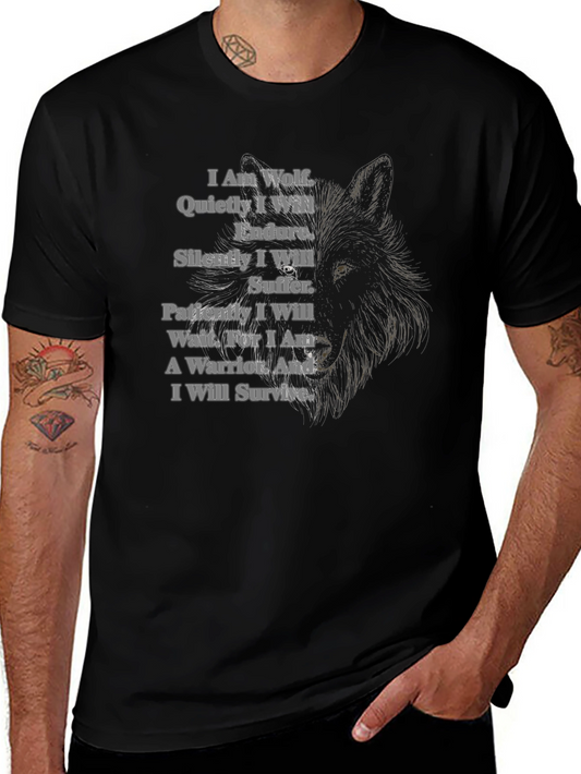 Wolf Warrior T-Shirt - I Am Wolf Motivational Tee