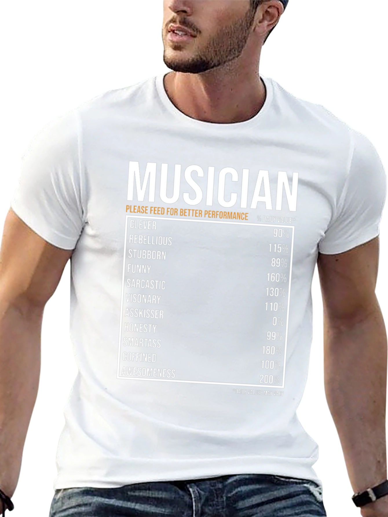 Musician Daily Values Graphic T-Shirt