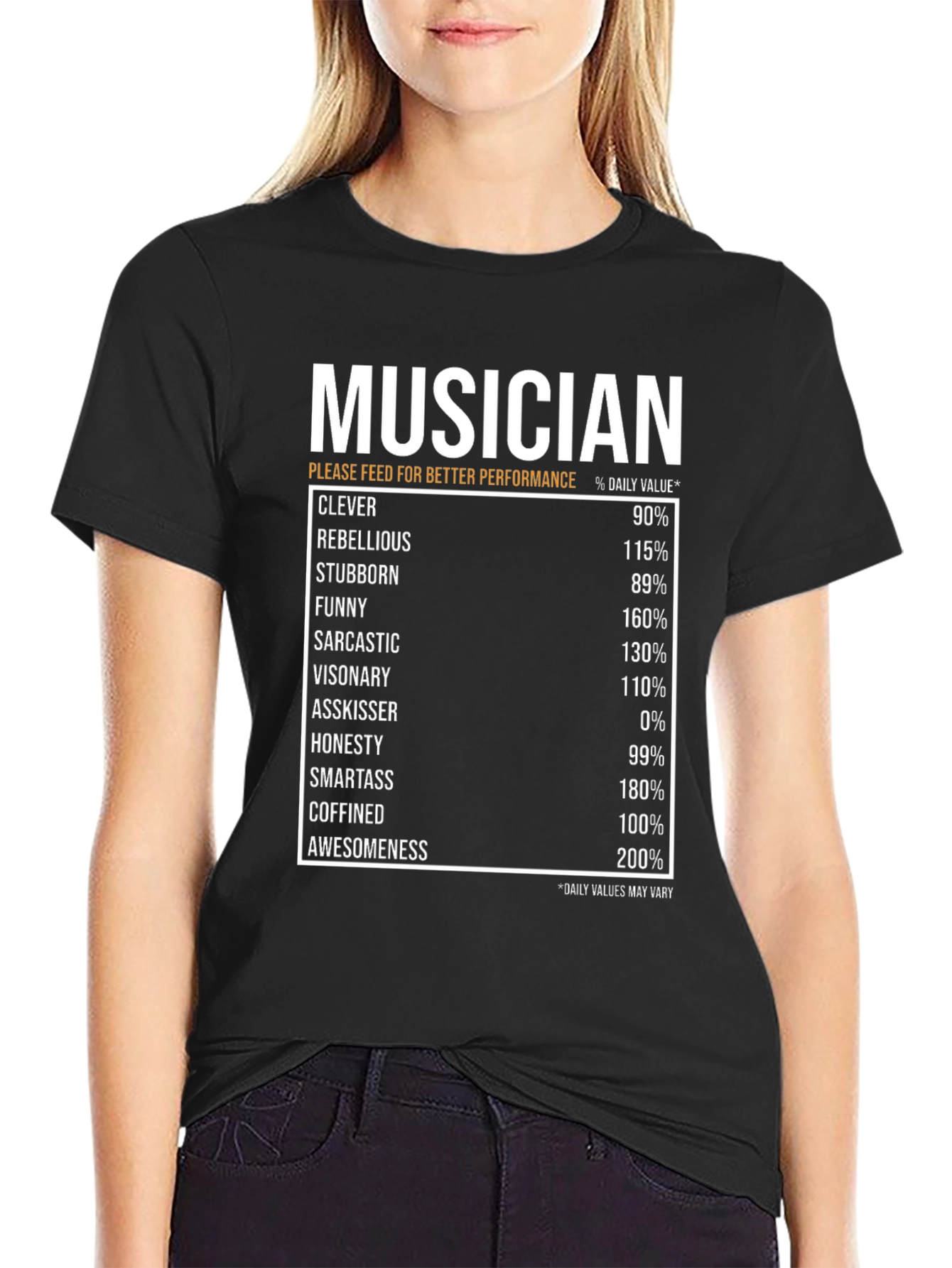 Musician Daily Values Graphic T-Shirt