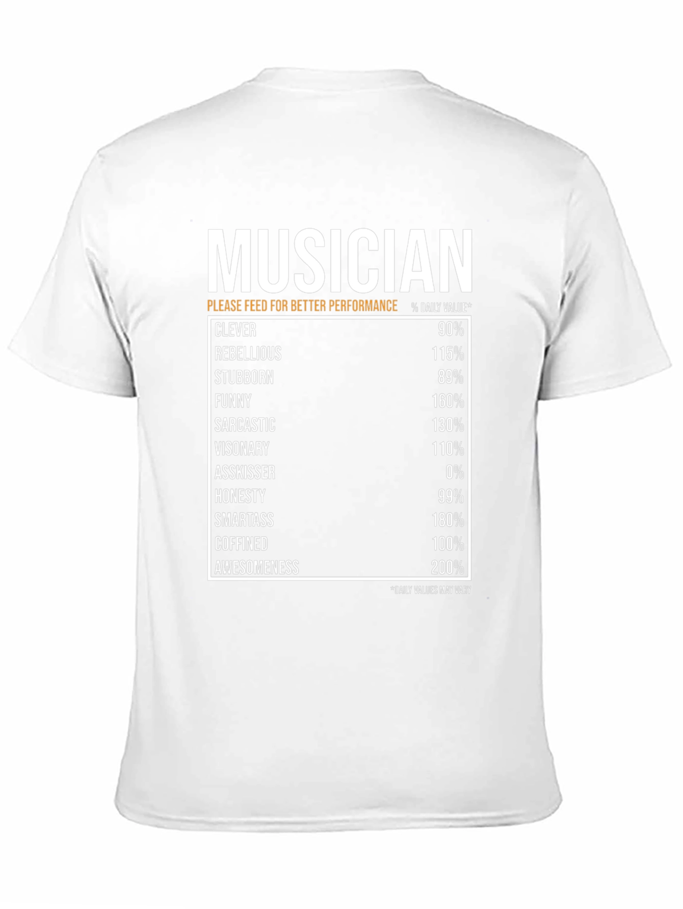 Musician Daily Values Graphic T-Shirt
