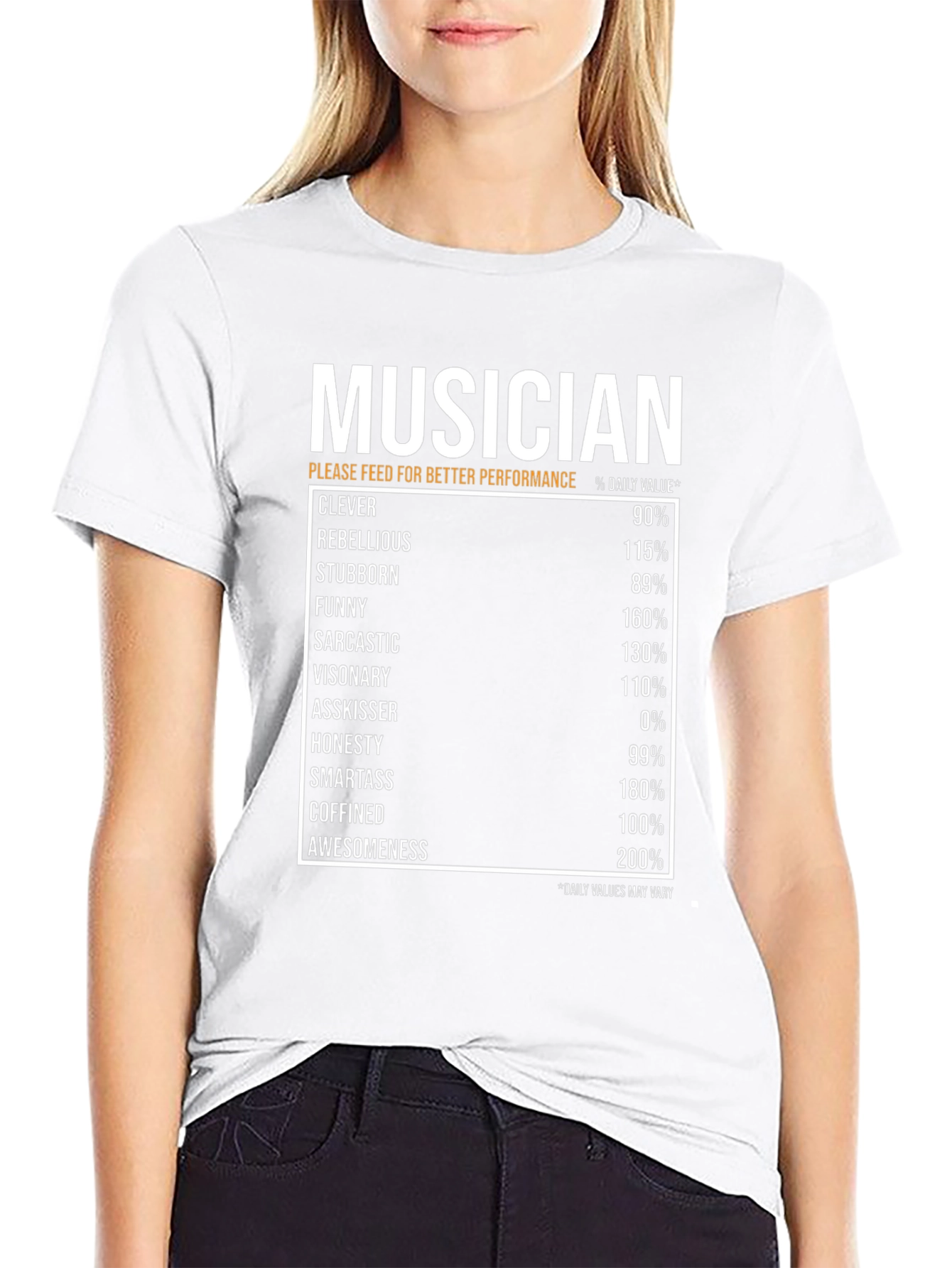 Musician Daily Values Graphic T-Shirt