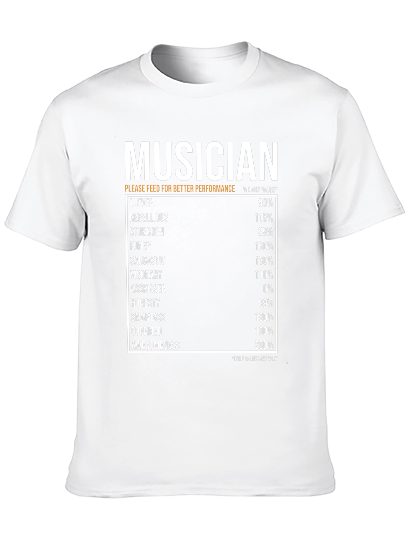 Musician Daily Values Graphic T-Shirt