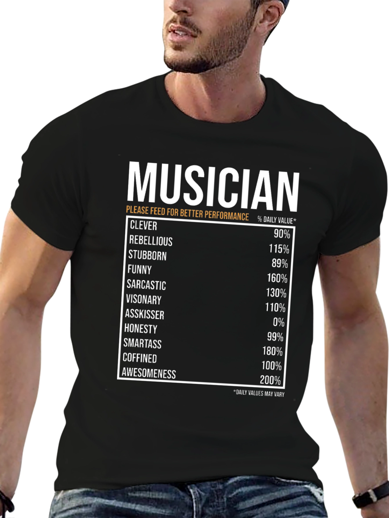 Musician Daily Values Graphic T-Shirt