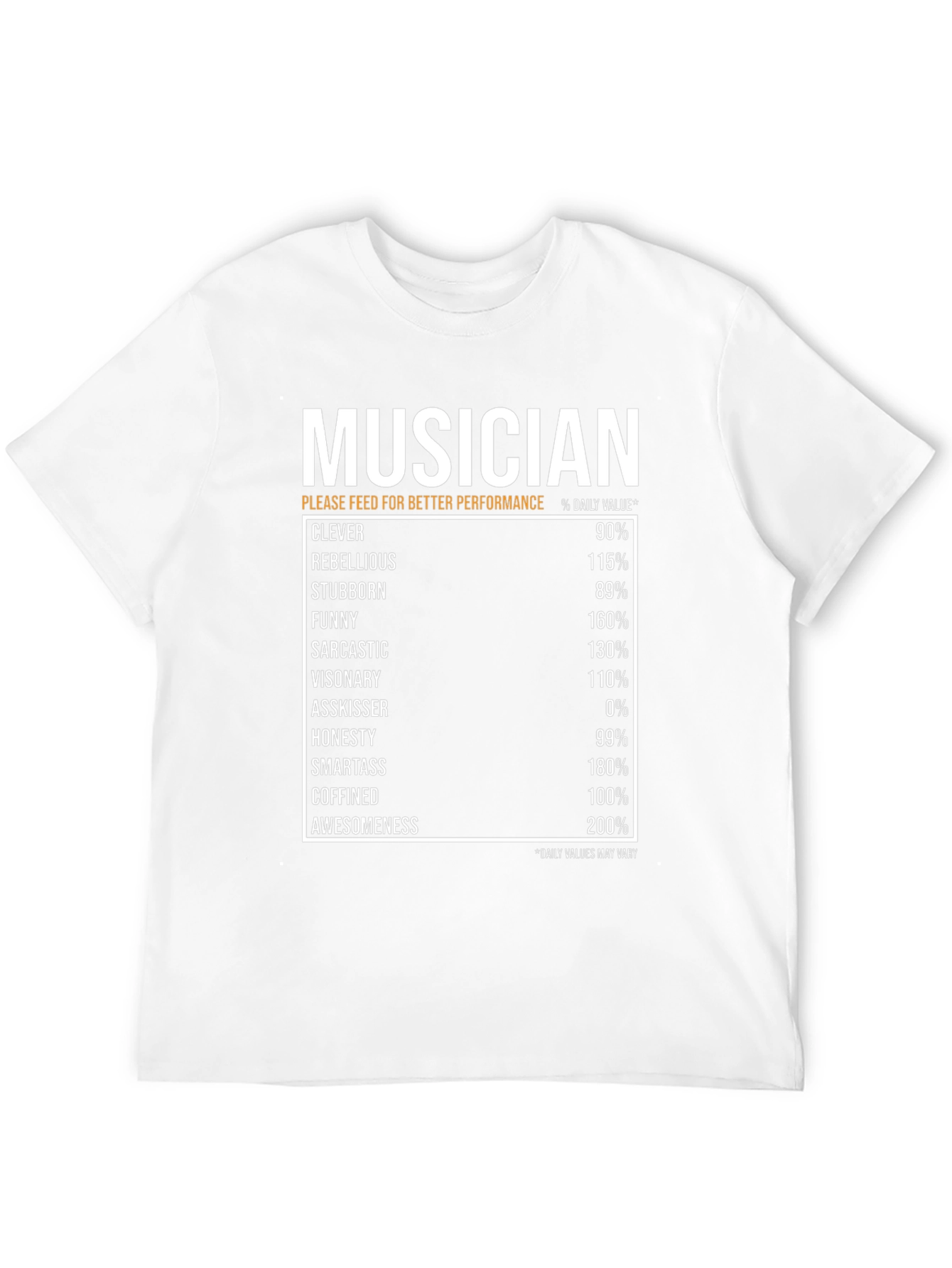 Musician Daily Values Graphic T-Shirt