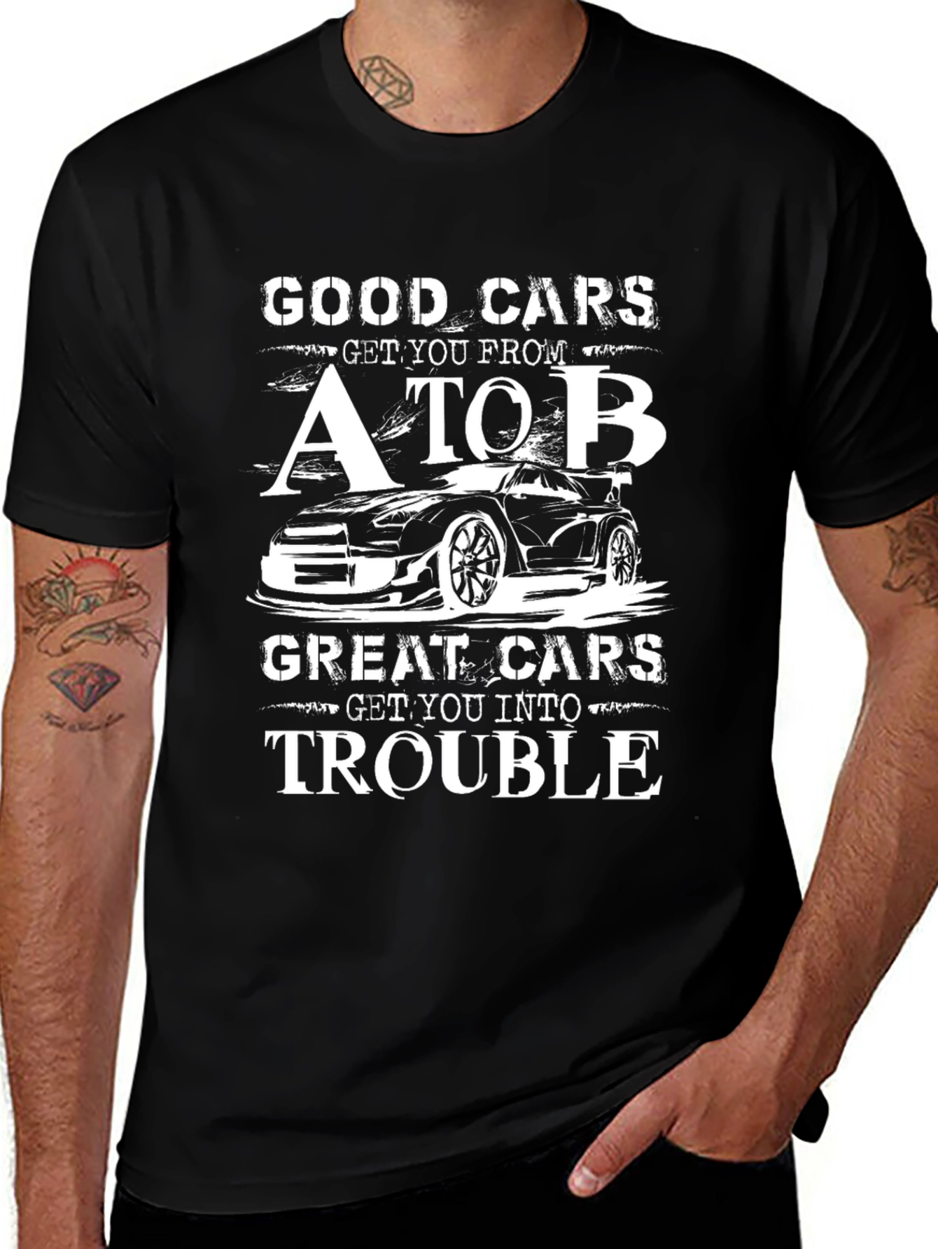 Good Cars/Great Cars Graphic Tee - Black