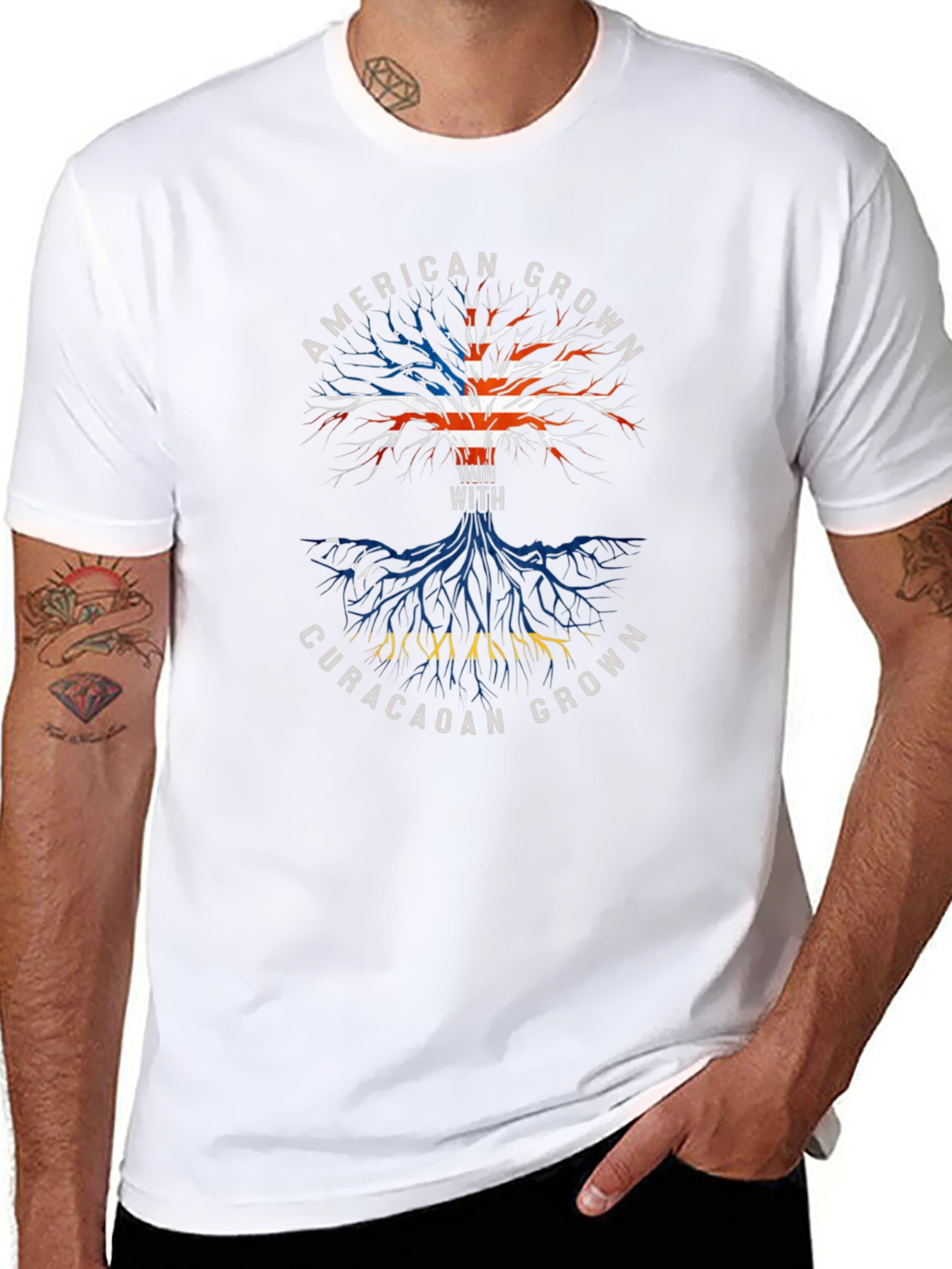 American Grown with Curacao Roots T-Shirt