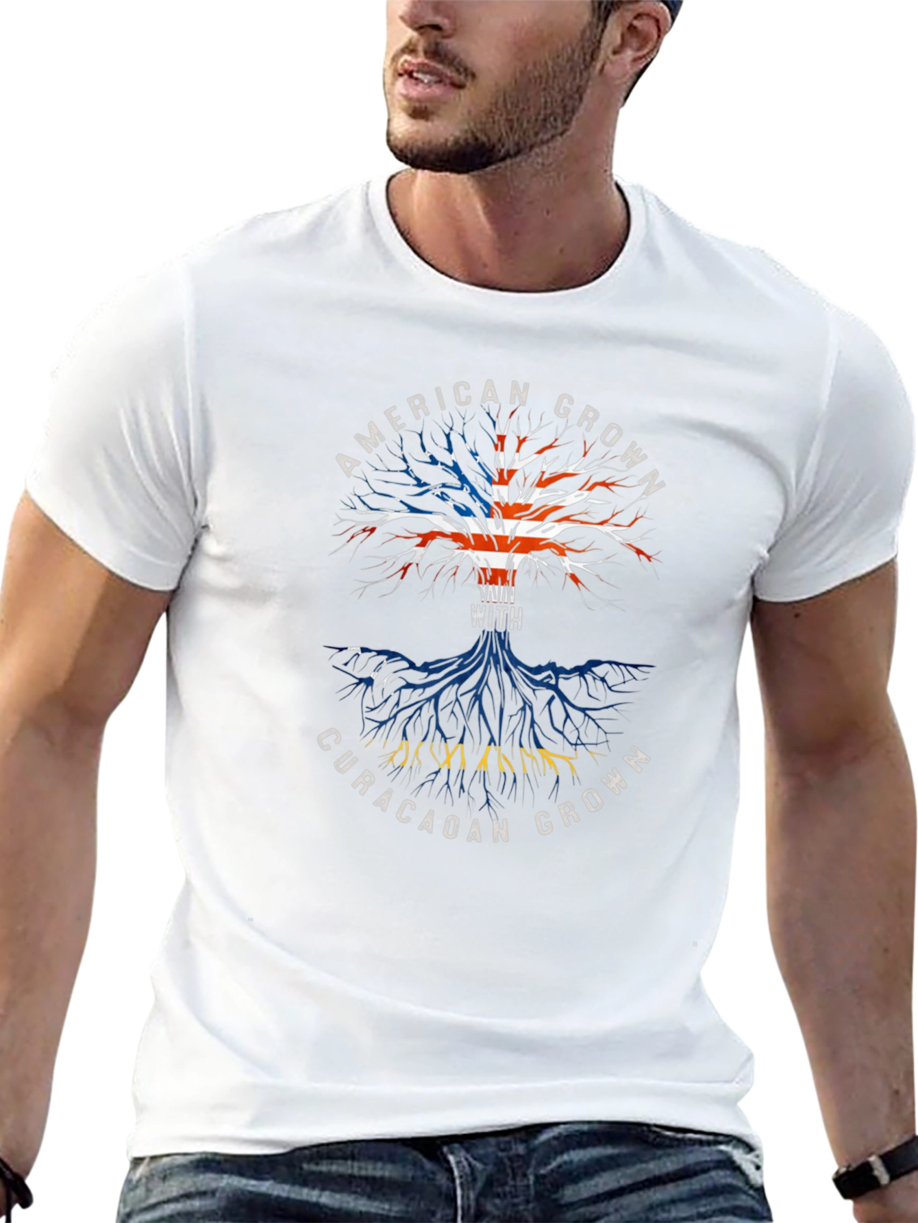 American Grown with Curacao Roots T-Shirt