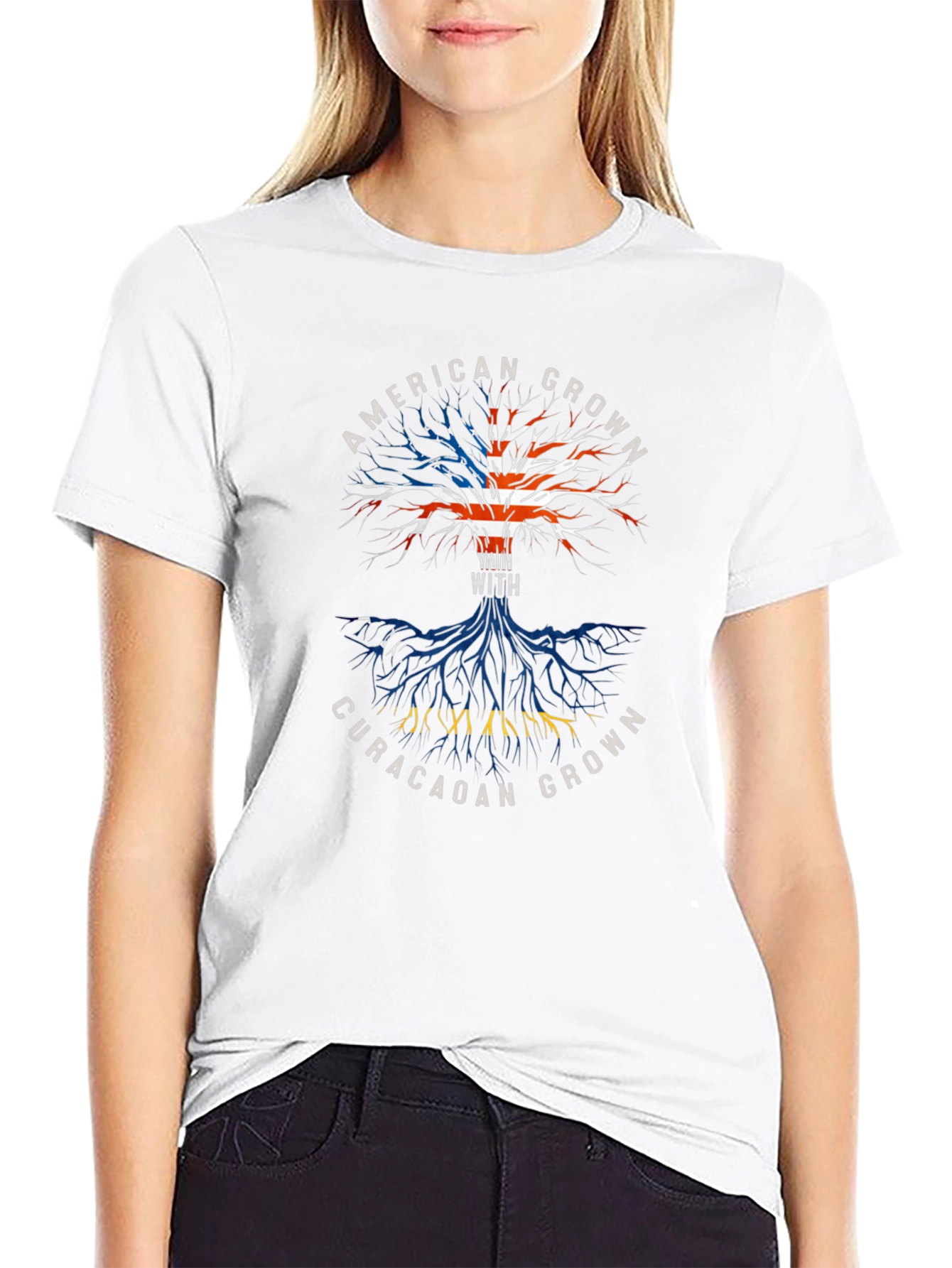American Grown with Curacao Roots T-Shirt