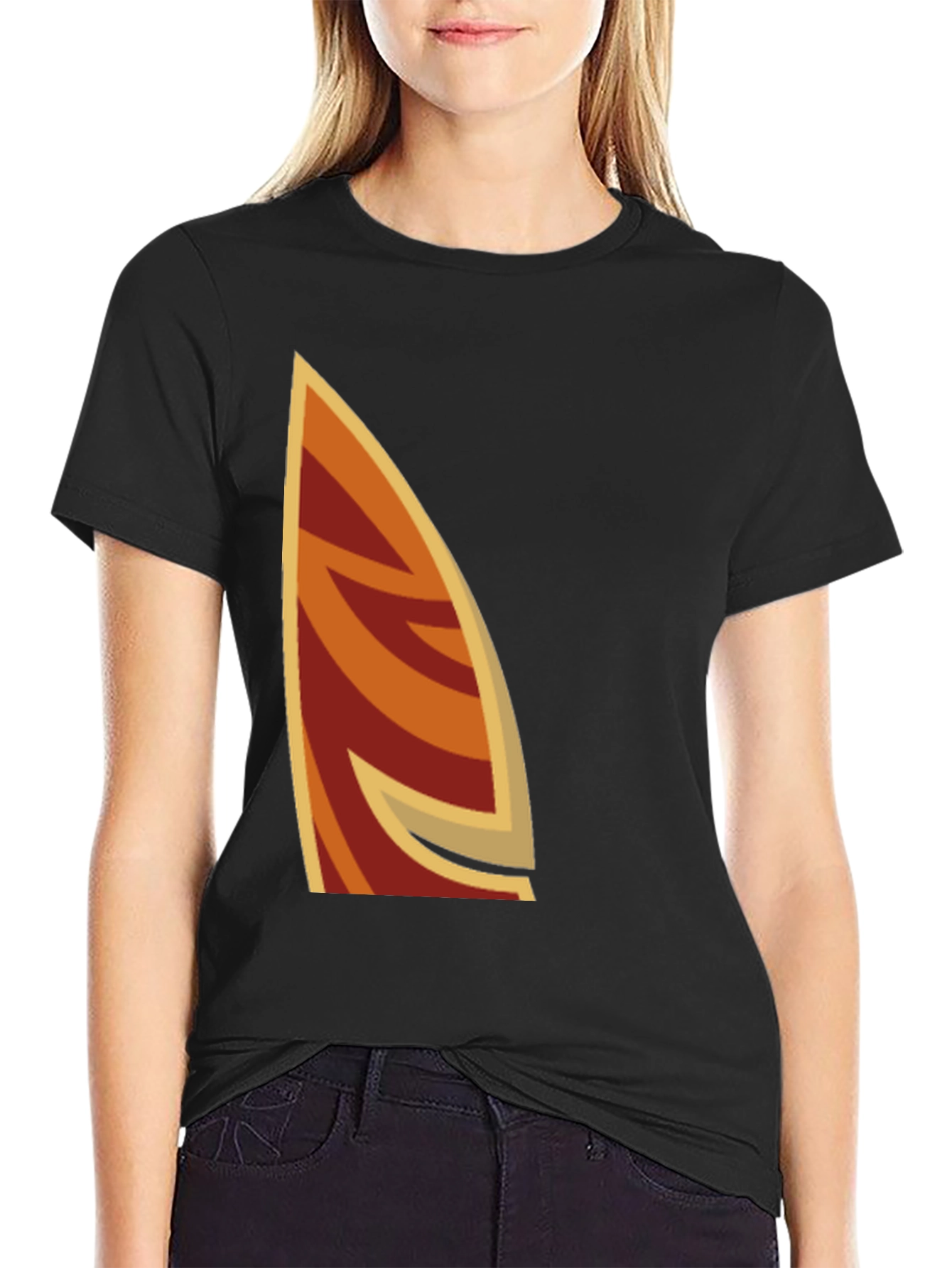 Retro Surfboard T-Shirt - Black Cotton Tee