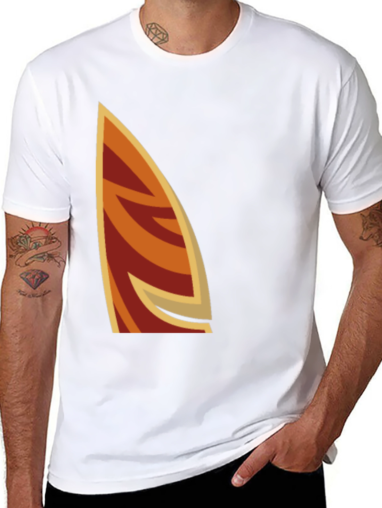 Retro Surfboard T-Shirt - Black Cotton Tee
